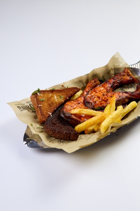 Forrel mangal + (Limon, kartoshka fri, qovurilgan non va sous)